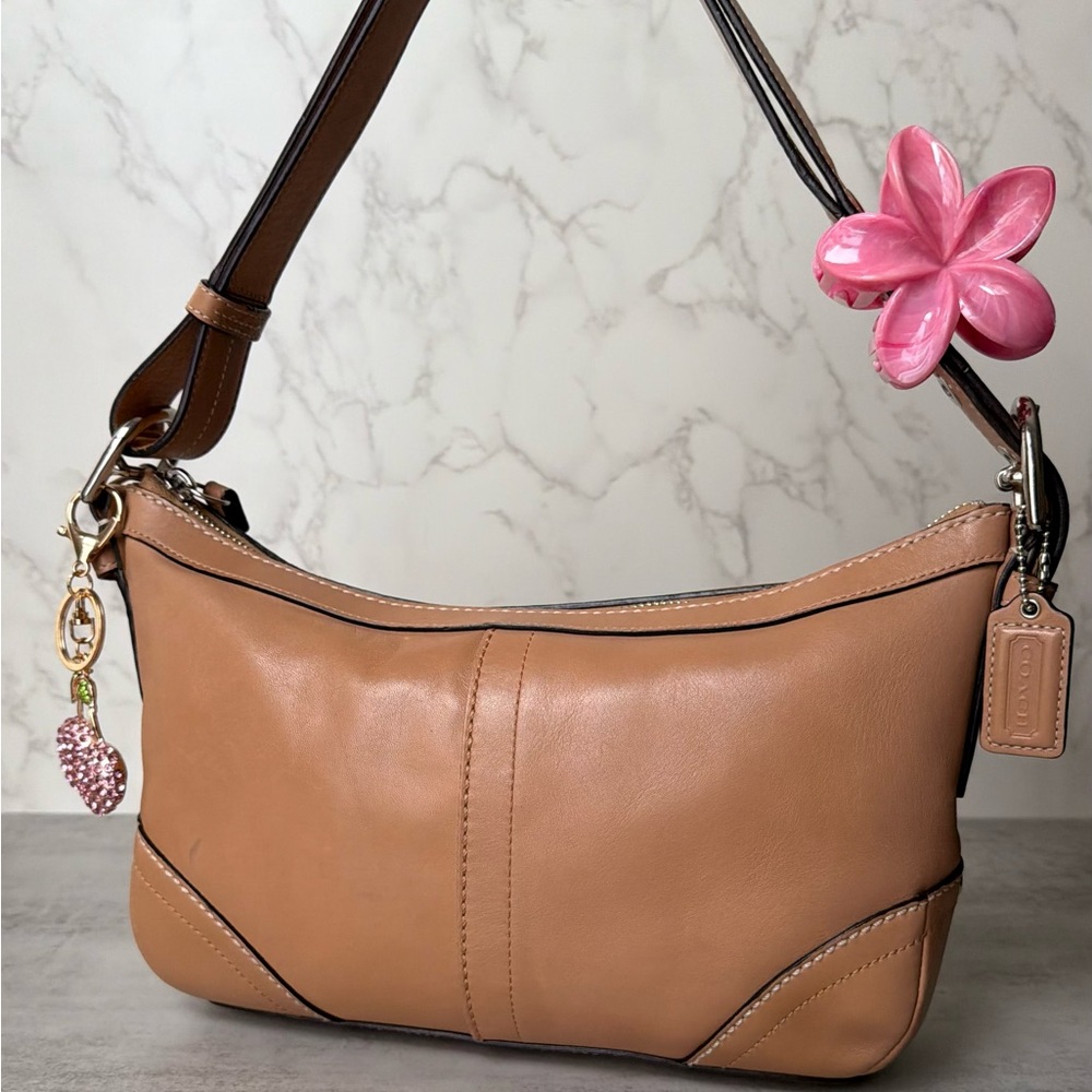 Tan Coach East West Shoulder Bag